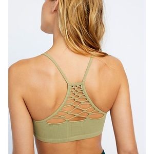 Free People Baby Racerback Bralette in Army Green